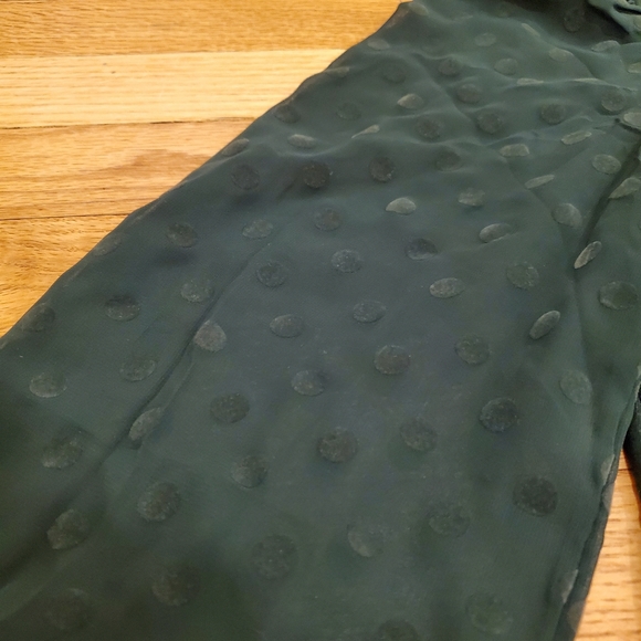 Loft Forest Green Sheer Sleeve Top - Picture 3 of 7